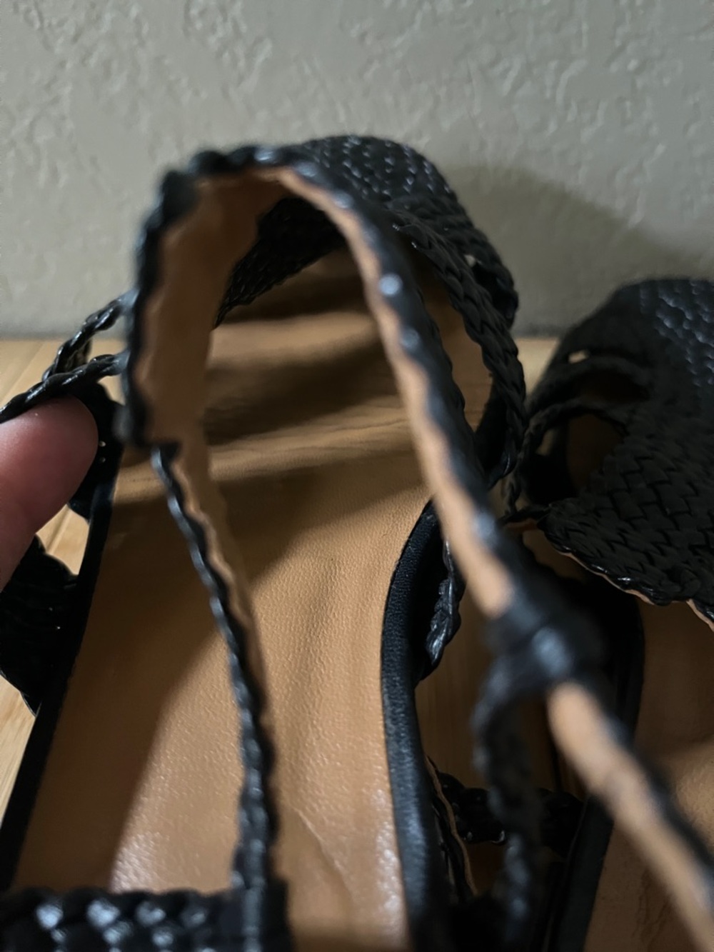 LOQ Arlo Sandal - Black Braided Leather Strappy Women’s Sandals - 39 - Picture 8 of 13